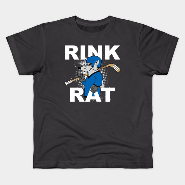 Rink Rat Hockey Kids T-Shirt by SaucyMittsHockey